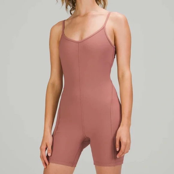 Lululemon Ribbed Countered Yoga Unitard 6” Length - Picture 1 of 4